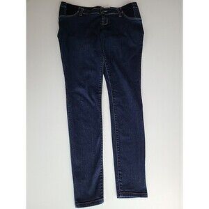 Liz Lange Maternity Pull On Jeans Womens Size Small Blue  Elastic Stretch Pants